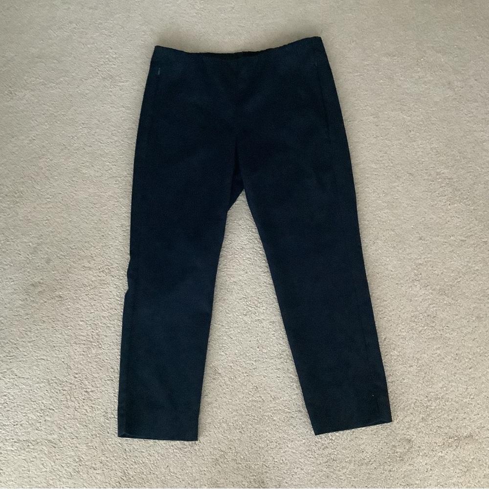 J. Jill Essential Cotton Stretch Pants Dark Navy Blue